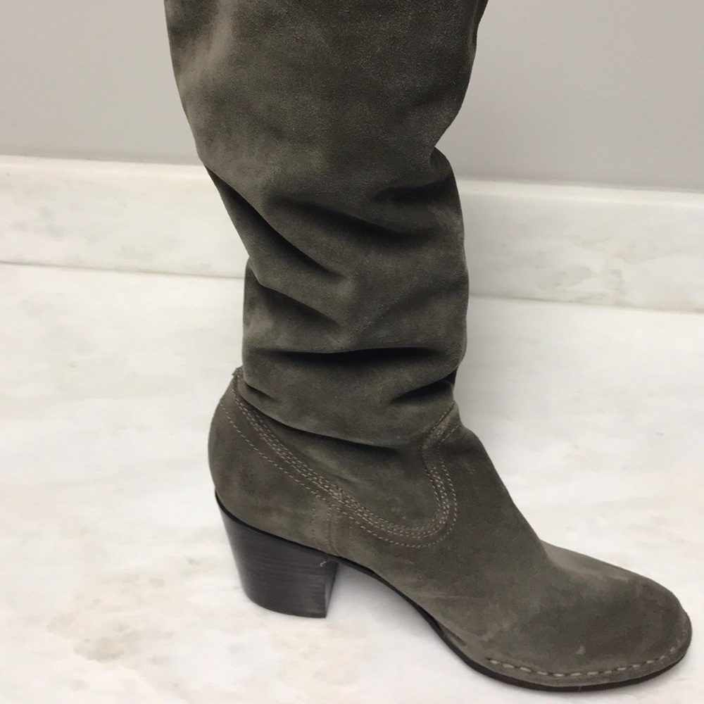 Frye Suede Lucinda Slouch Boots - Picture 3 of 8